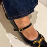 Scarpa Tacco Fibbia Gold
