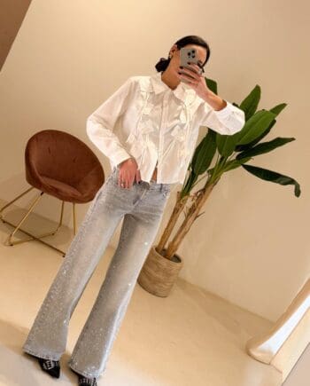 Jeans Grey Strass