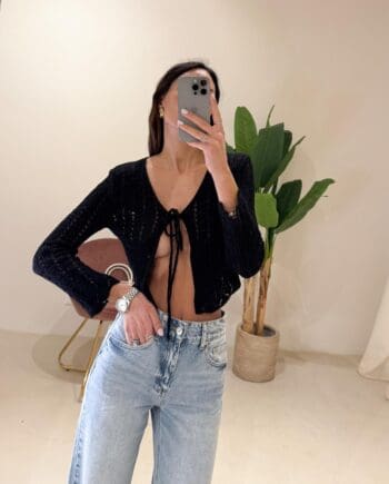 Maglia Crop Crochet