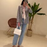 Giacca Check Pink