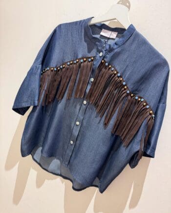 Camicia Denim Frange