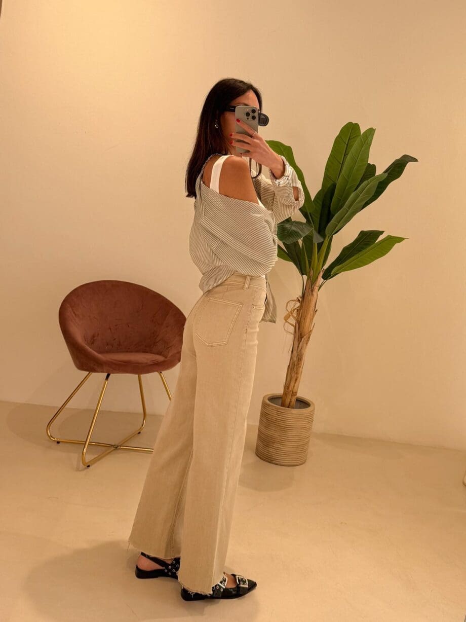 Jeans Taglio vivo Sabbia