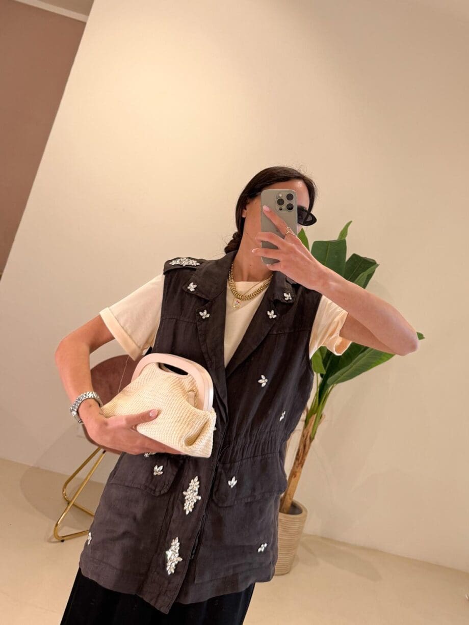 Gilet Lino Cabouchon