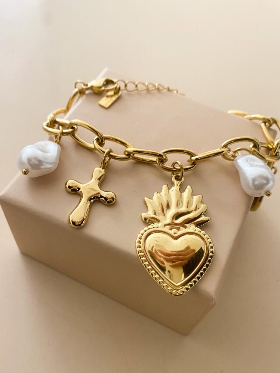 Bracciale catena Cuore Sacro