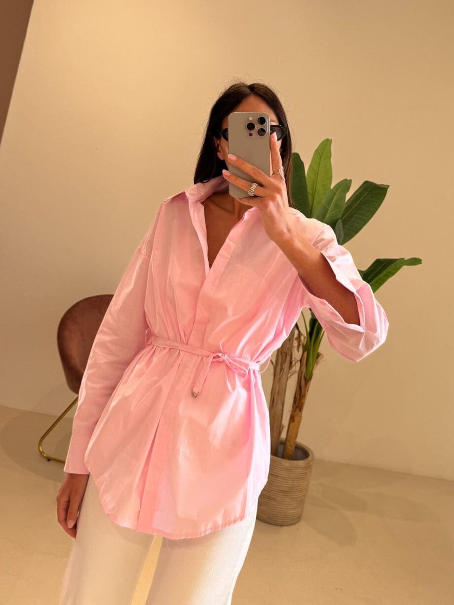 Camicia Rosa cintura