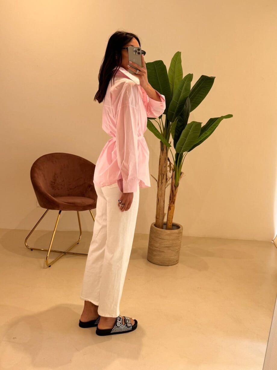 Camicia Rosa cintura
