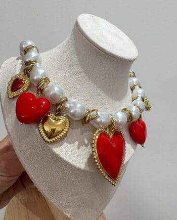 Collana Maxi Cuore red