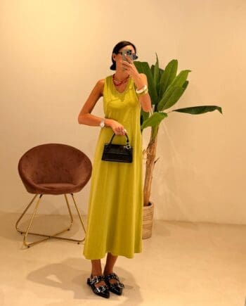 Abito Susy Mix verde oliva