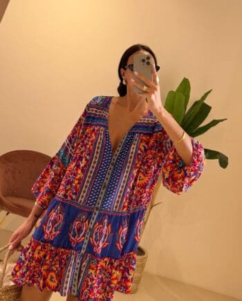 Abito Summer Rosa Blu Arancio