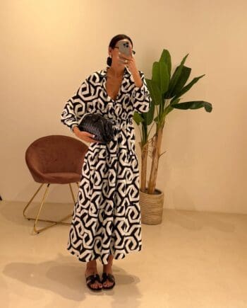 Abito Tanya stampa geometrica