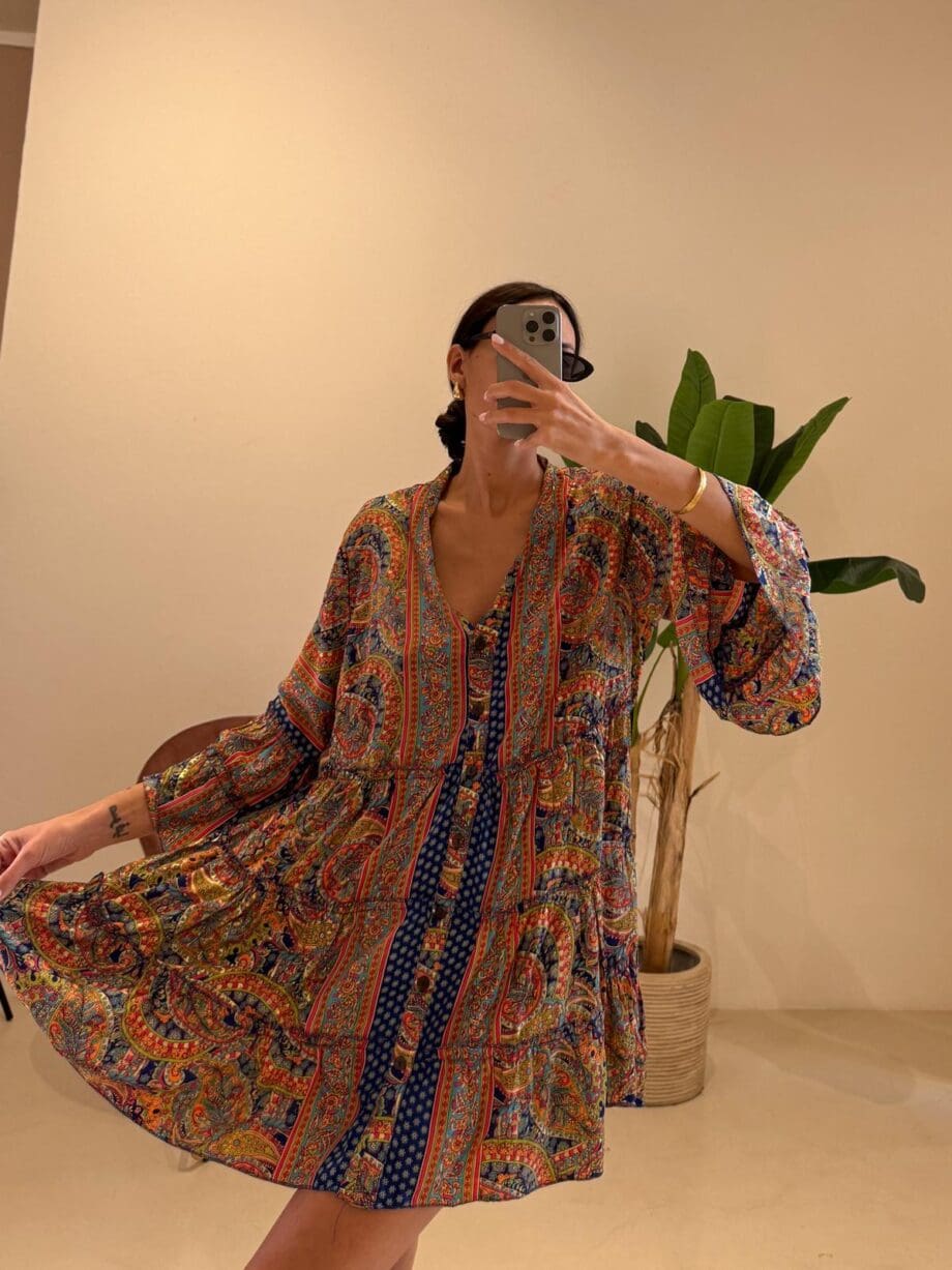 Abito Summer Arancio Celeste Blu