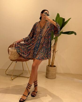 Abito Summer Blu Arancio Oro