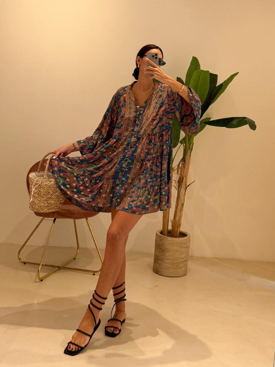 Abito Summer Blu Arancio Oro