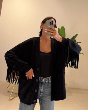 Cardigan frange