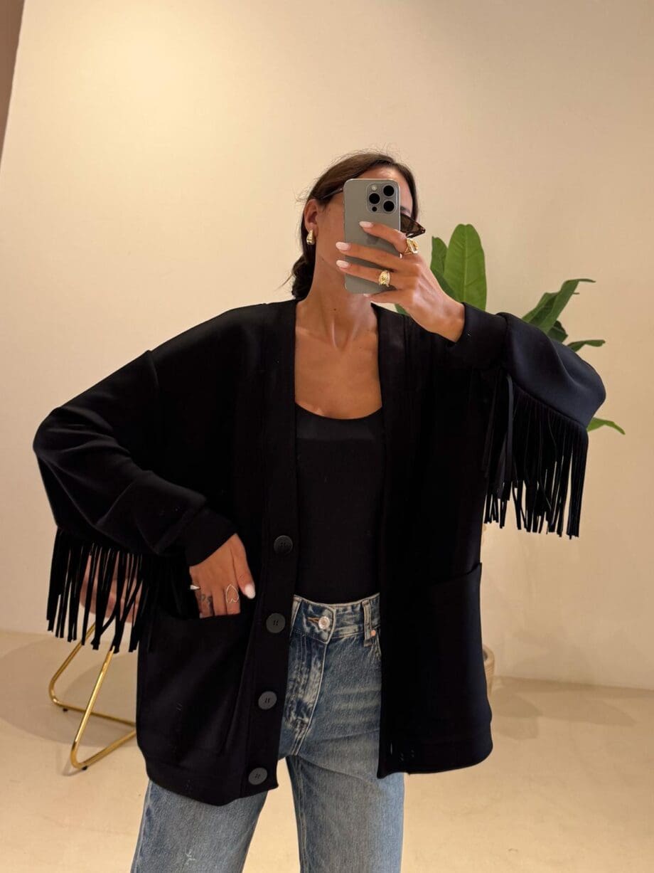 Cardigan frange