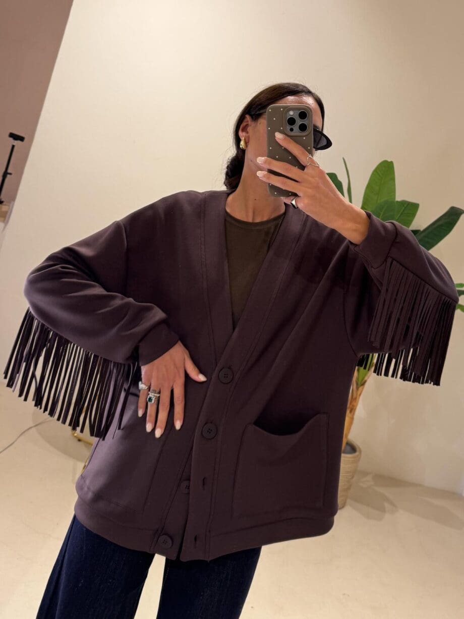 Cardigan frange