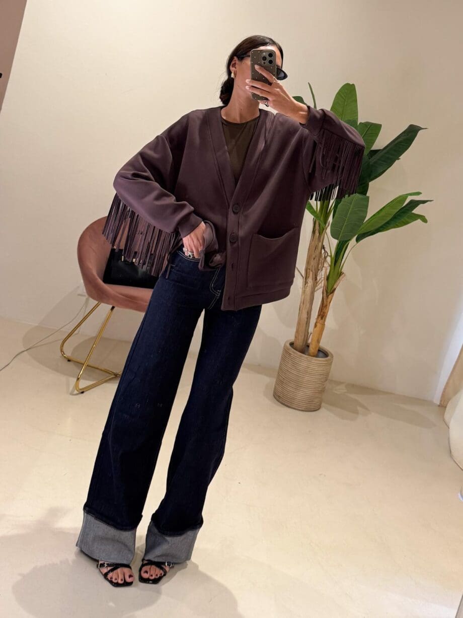 Cardigan frange