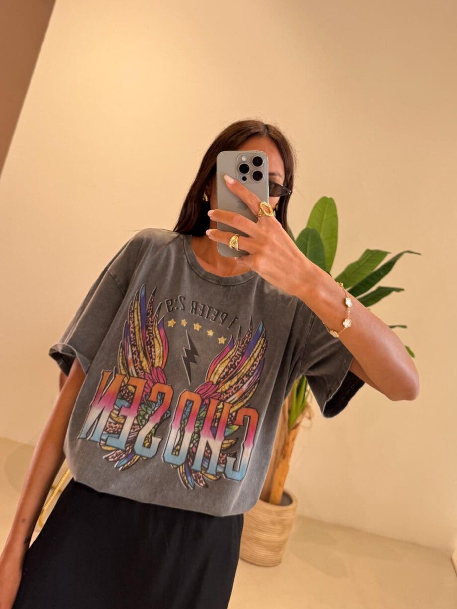 T shirt stampa grey