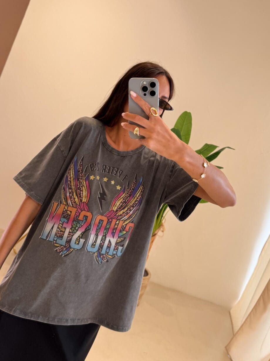 T shirt stampa grey