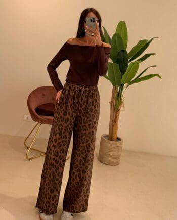 Pantalone tuta animalier