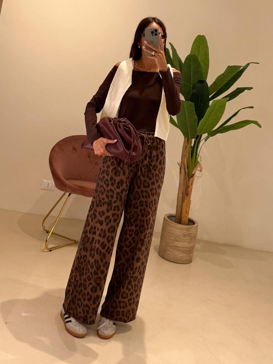 Pantalone tuta animalier