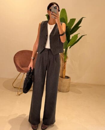 Coord-set gessato e brillantini