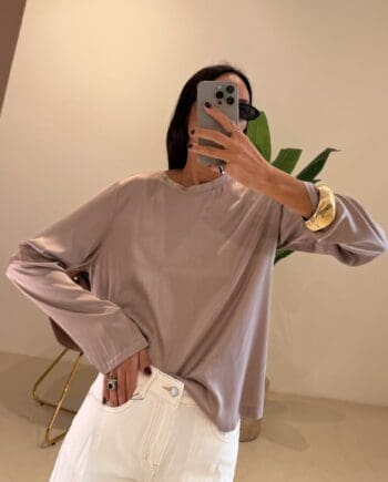 Maglia manica lunga satin