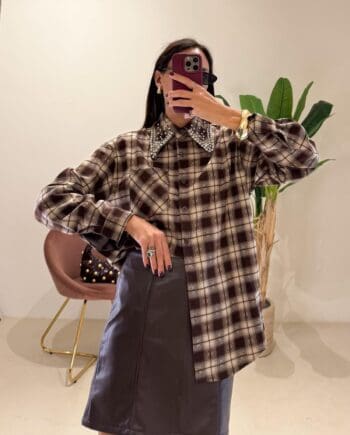 Camicia Stampa Check Brillanti