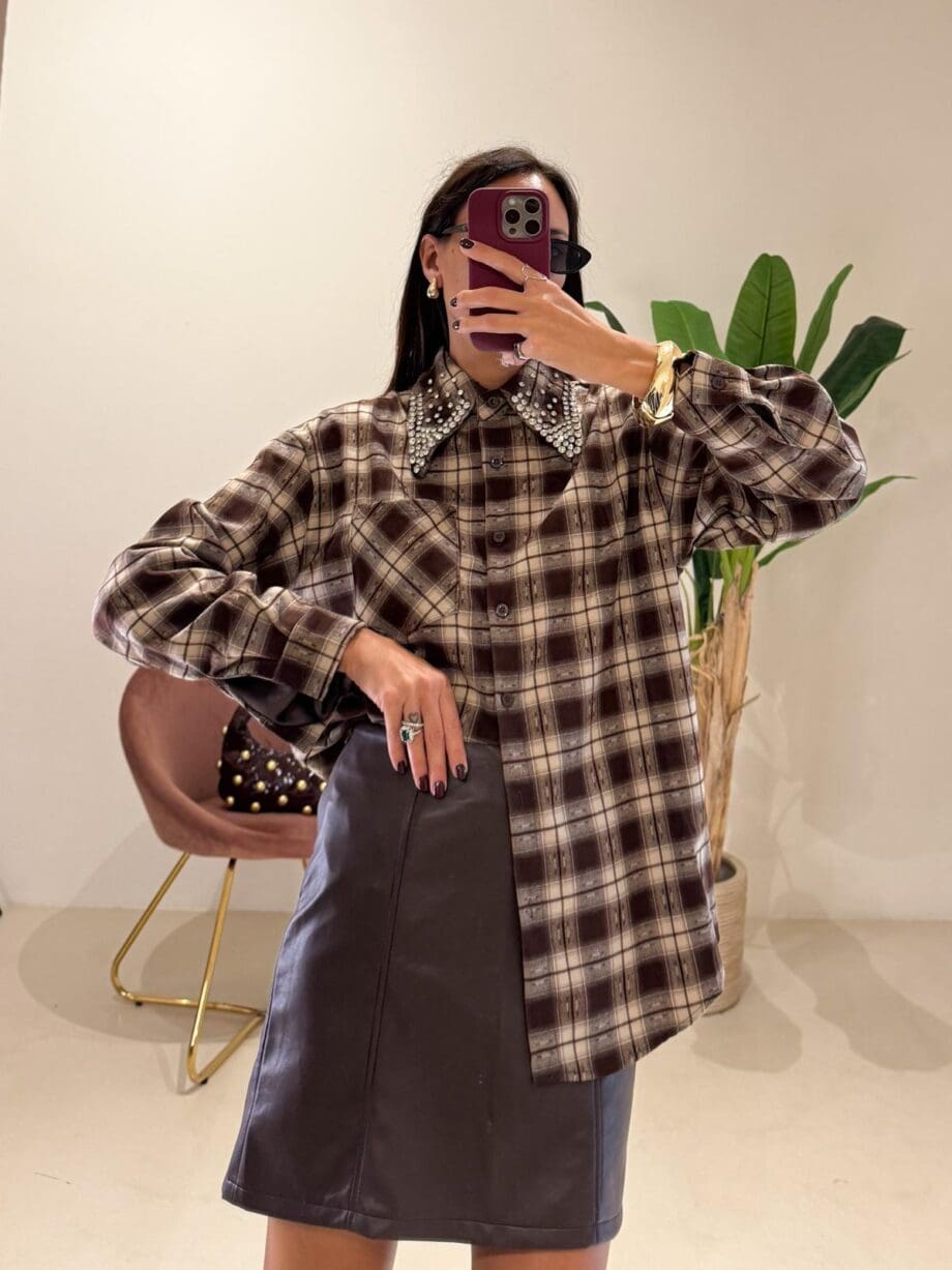 Camicia Stampa Check Brillanti