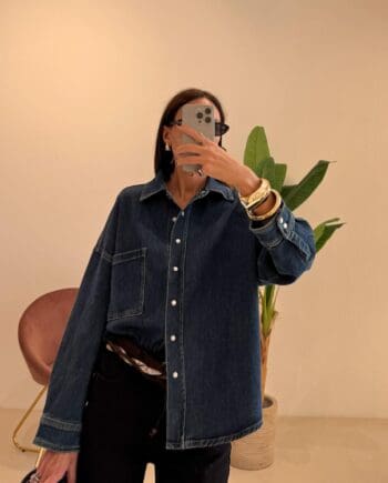 Camicia denim scuro