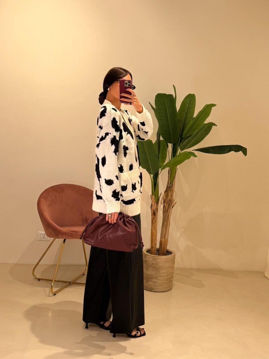 Cardigan stampa cow