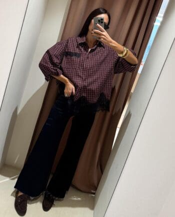 Camicia Check e Pizzo