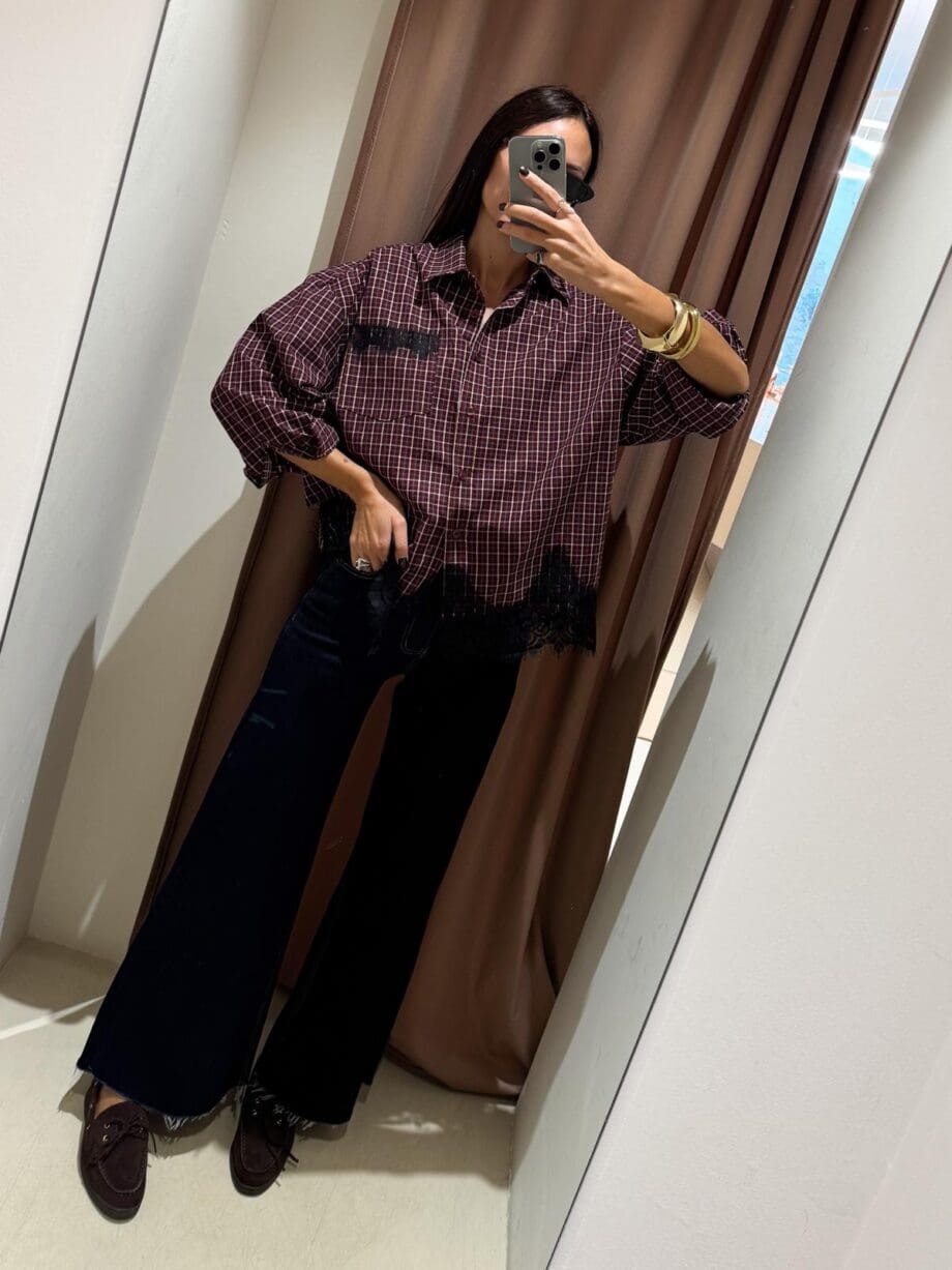 Camicia Check e Pizzo