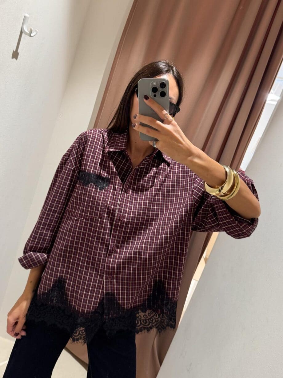 Camicia Check e Pizzo