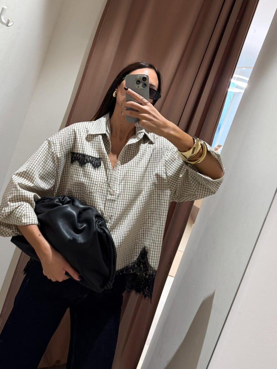 Camicia Check e Pizzo