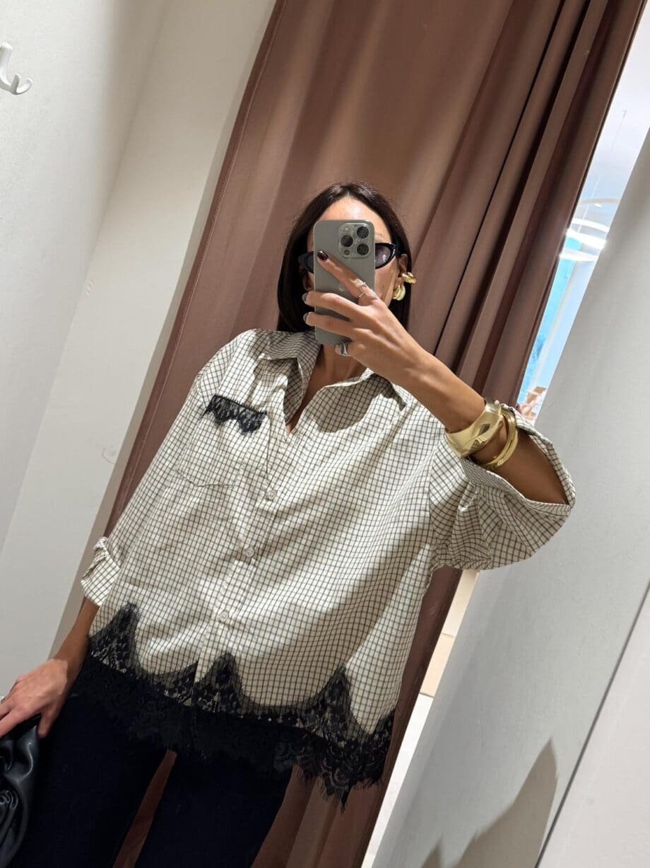 Camicia Check e Pizzo