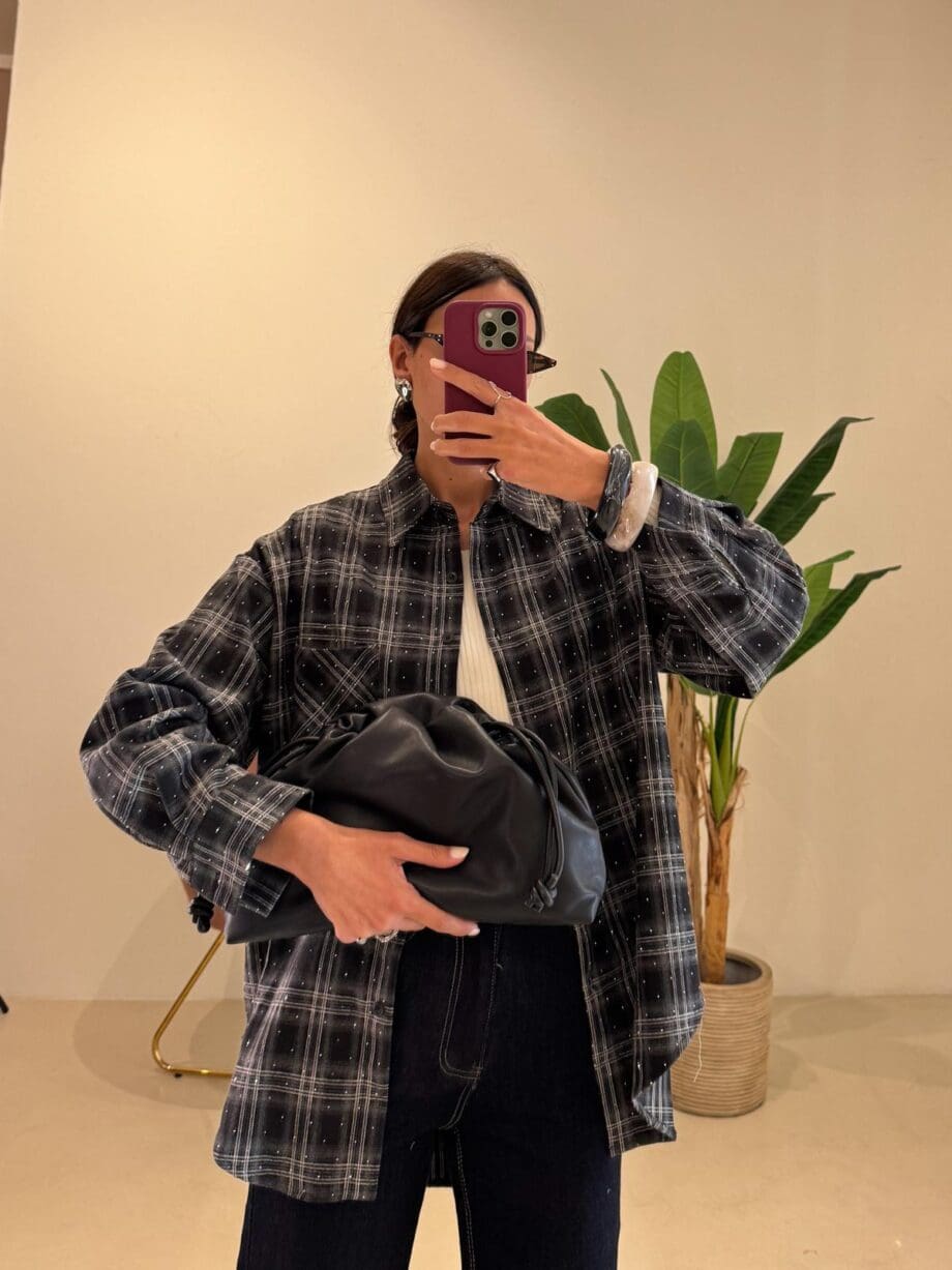 Camicia stampa check brillanti