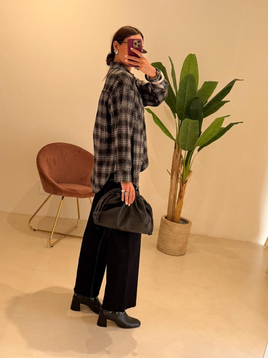 Camicia stampa check brillanti