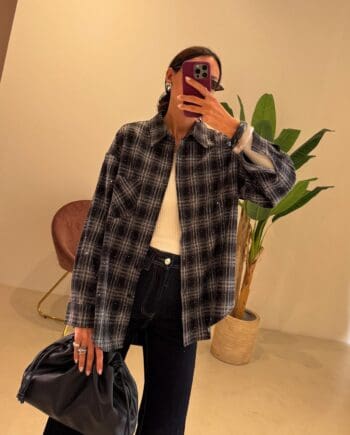 Camicia stampa check brillanti