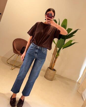 Jeans 7/8 taglio vivo
