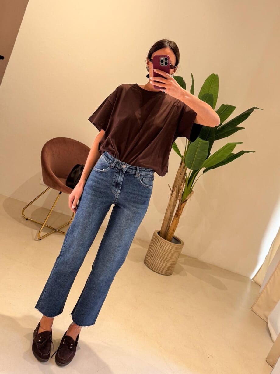 Jeans 7/8 taglio vivo