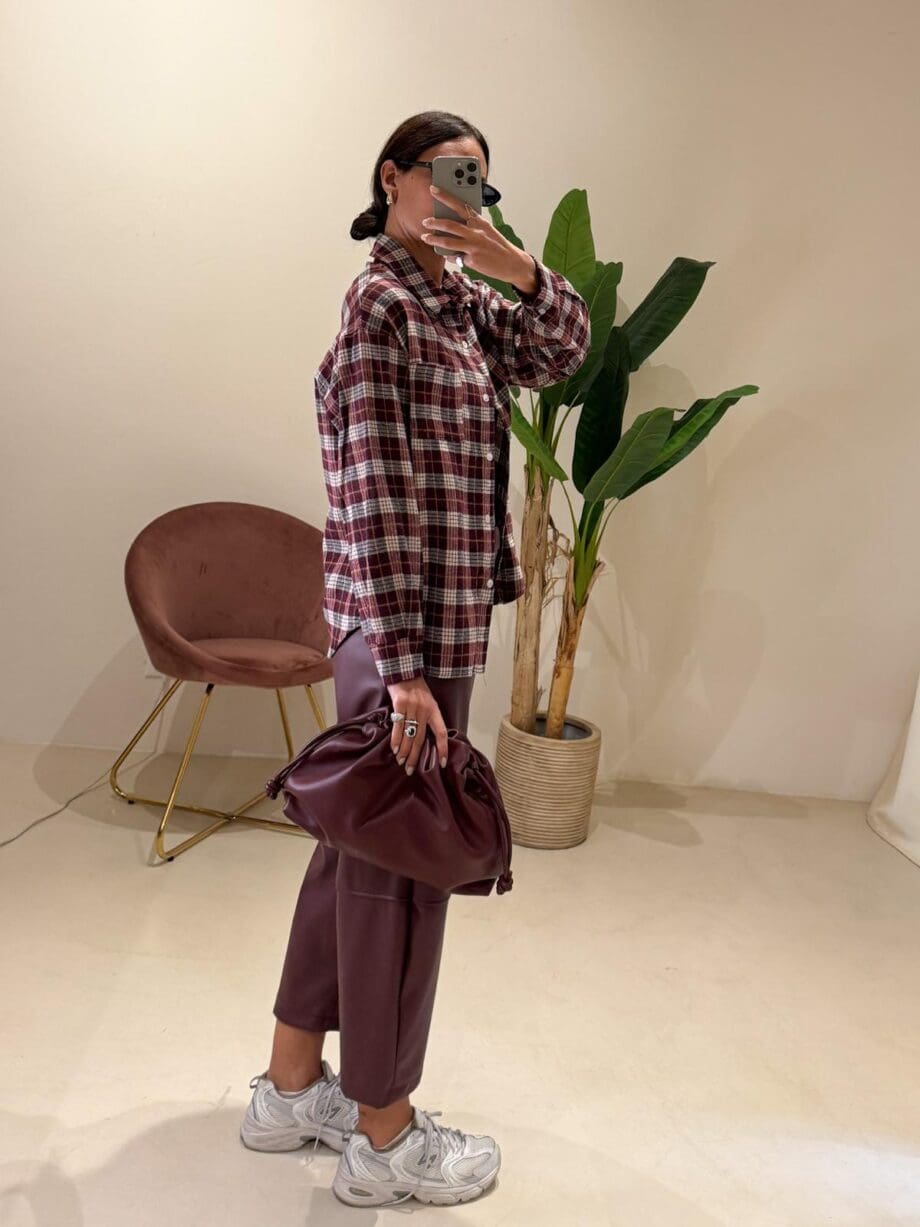 Camicia check burgundy