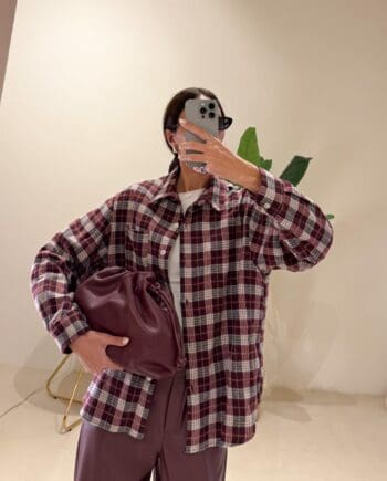 Camicia check burgundy