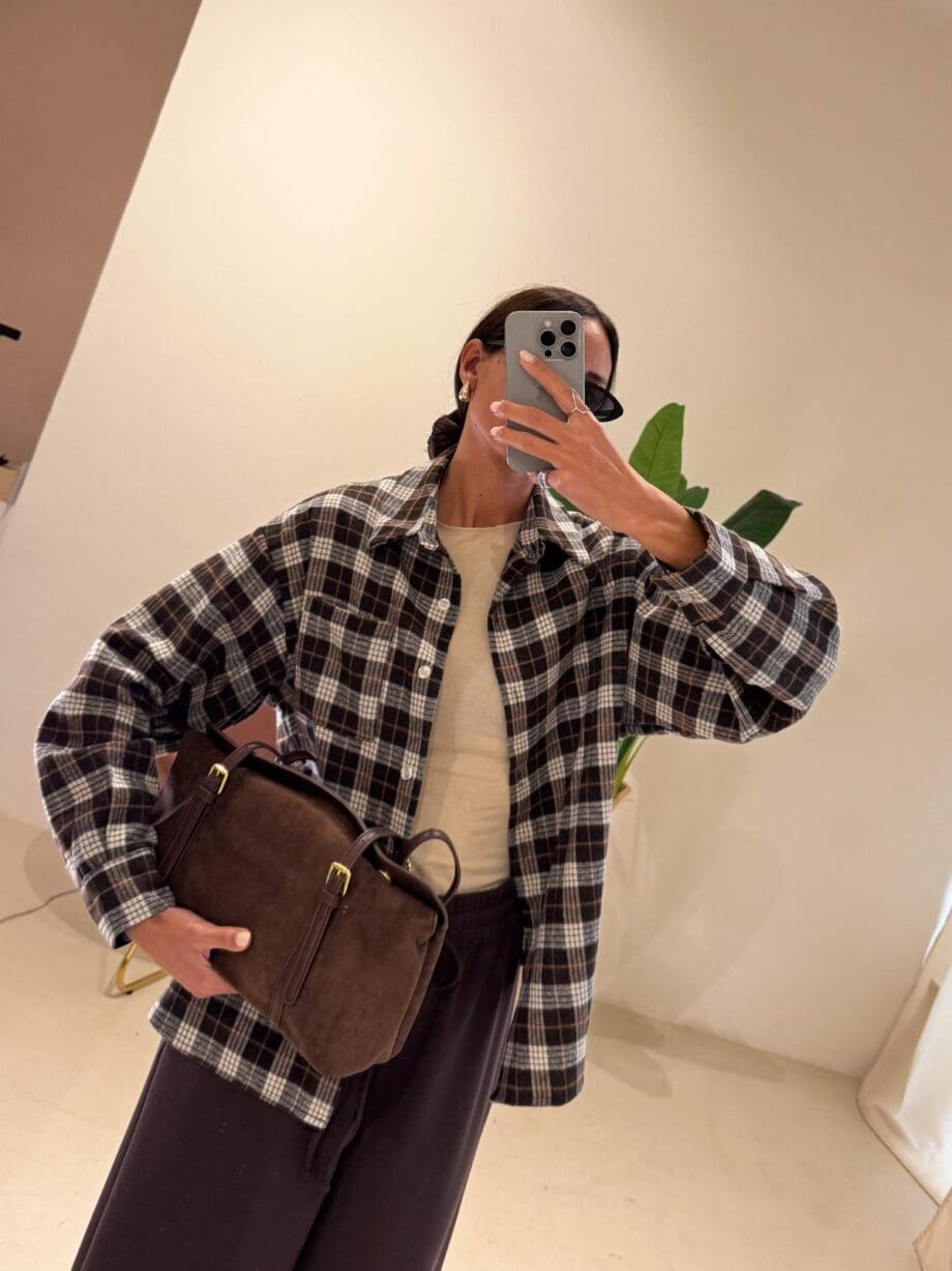 Camicia check Brown