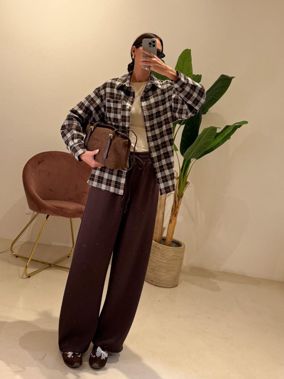 Camicia check Brown