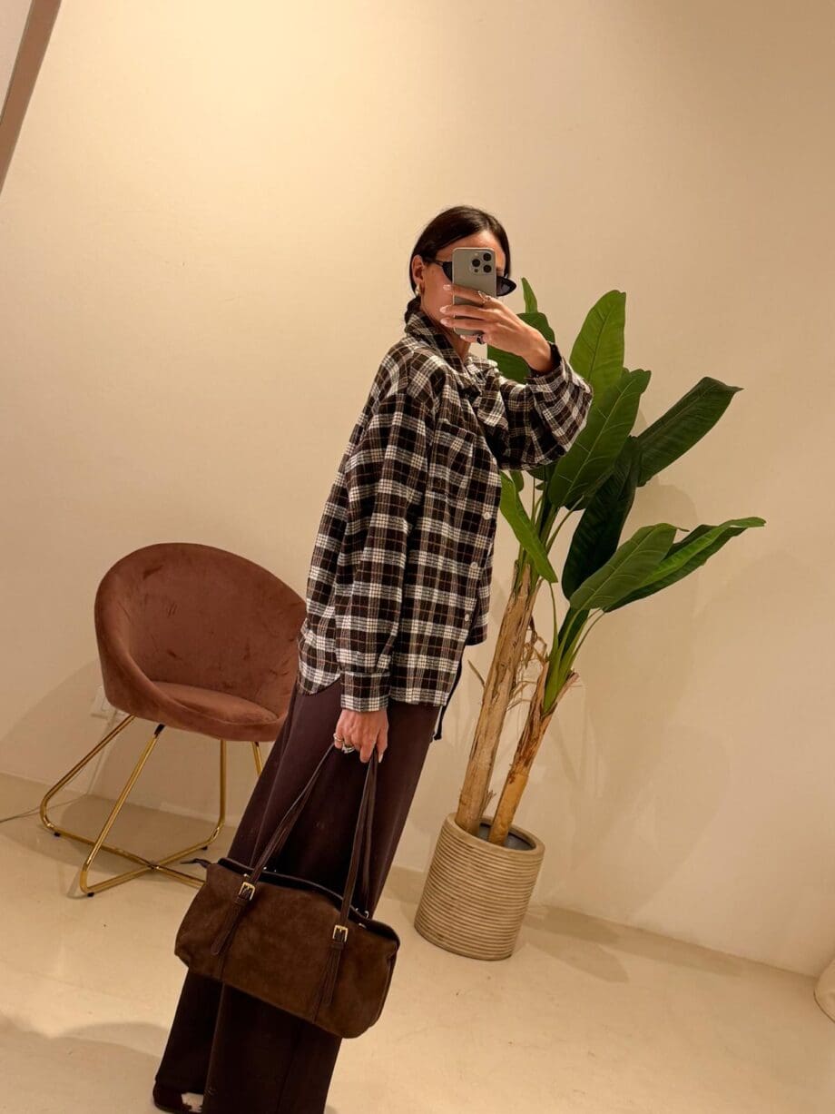 Camicia check Brown