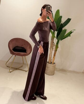 Pantalone banda pink