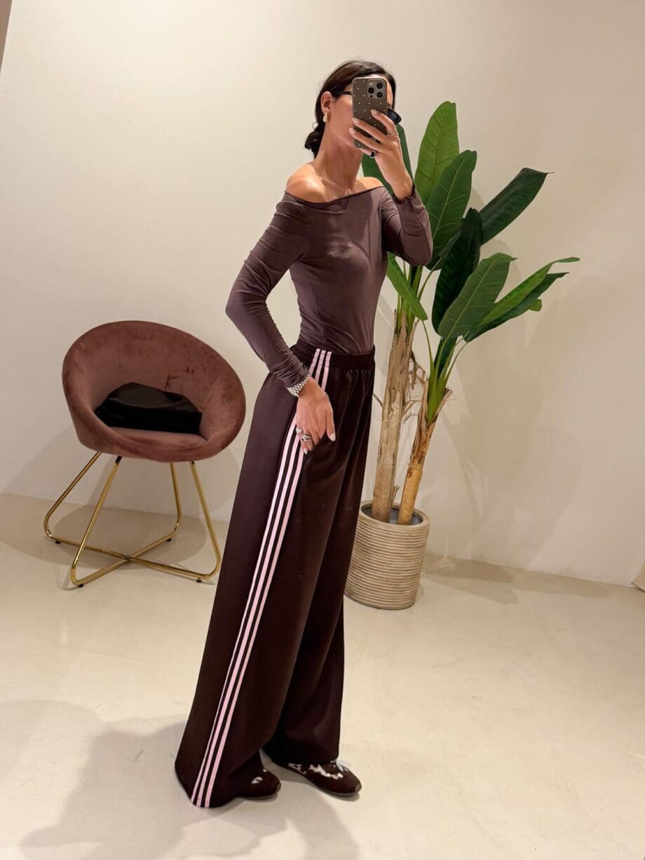 Pantalone banda pink