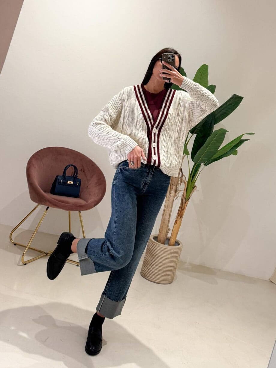 Cardigan trecce