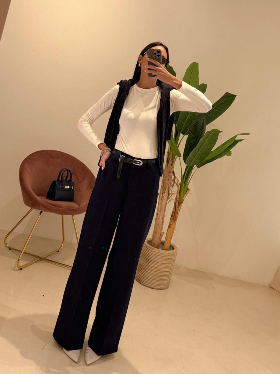 Pantalone elegante blu